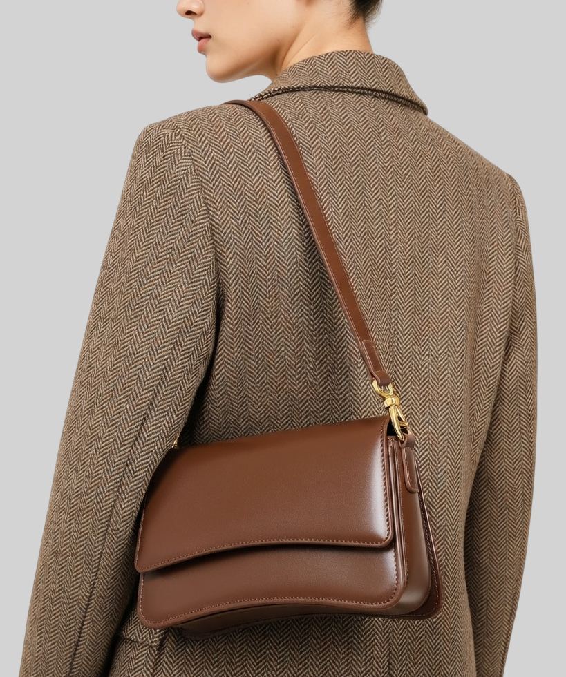 Elegante Damen Umhängetasche aus echtem Leder – Hochwertige Schulter- & Crossbody Tasche