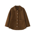 Zeitlose Damen Jacke – Einfarbig mit Knopfleiste