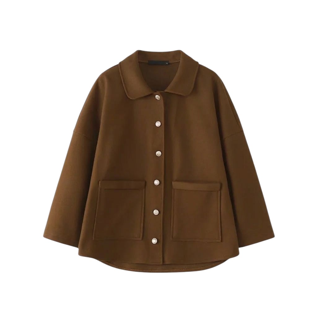 Zeitlose Damen Jacke – Einfarbig mit Knopfleiste