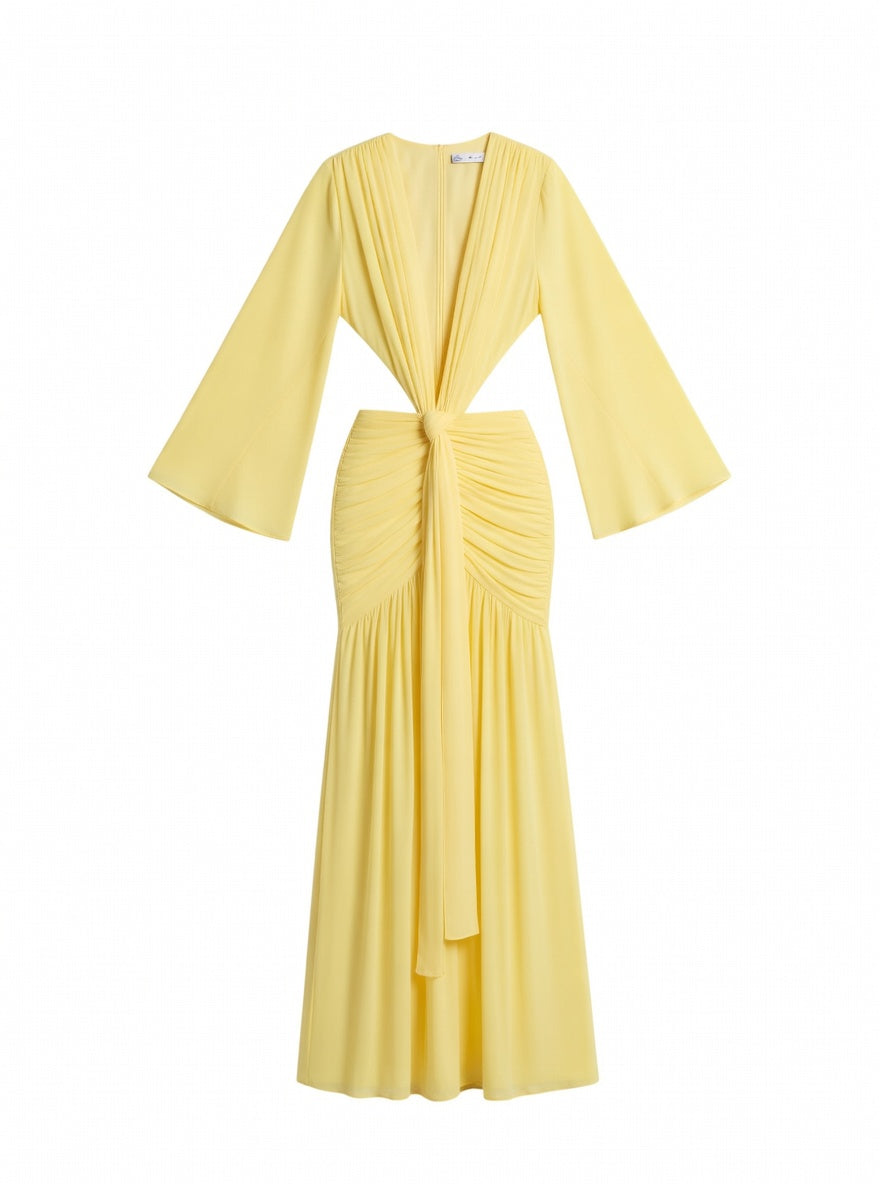 Exklusives Damen Abendkleid – Langarm & Rückenfrei
