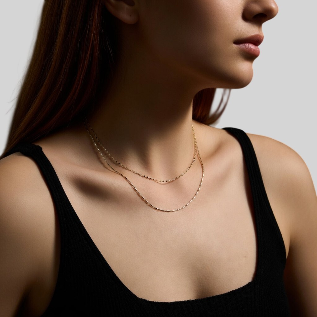 925 Sterling Silber Choker Halskette, vergoldet oder platinbeschichtet – Dünne Bambuskette, elegant & modern