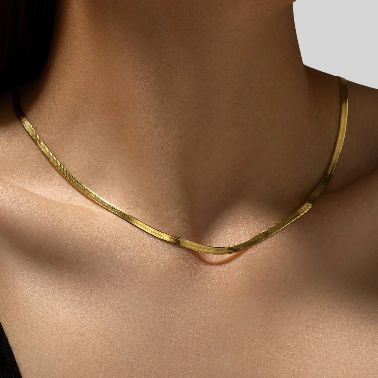 Damen Choker aus 925 Sterling Silber – Vergoldet oder Platinbeschichtet, Elegant und Modern