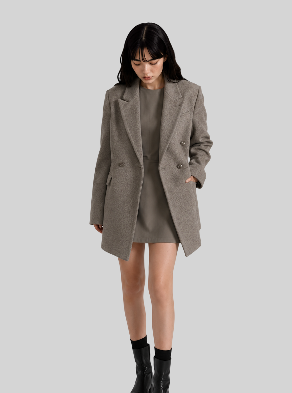 Eleganter Damenblazer aus Wollmix – Gefüttert für Herbst & Winter