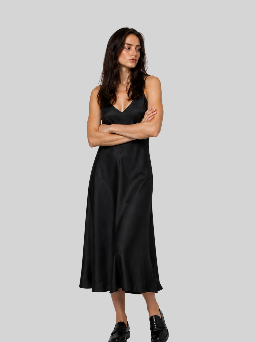 Damen Rückenfreies Slip Maxikleid – Elegantes Drapiertes Sommerkleid
