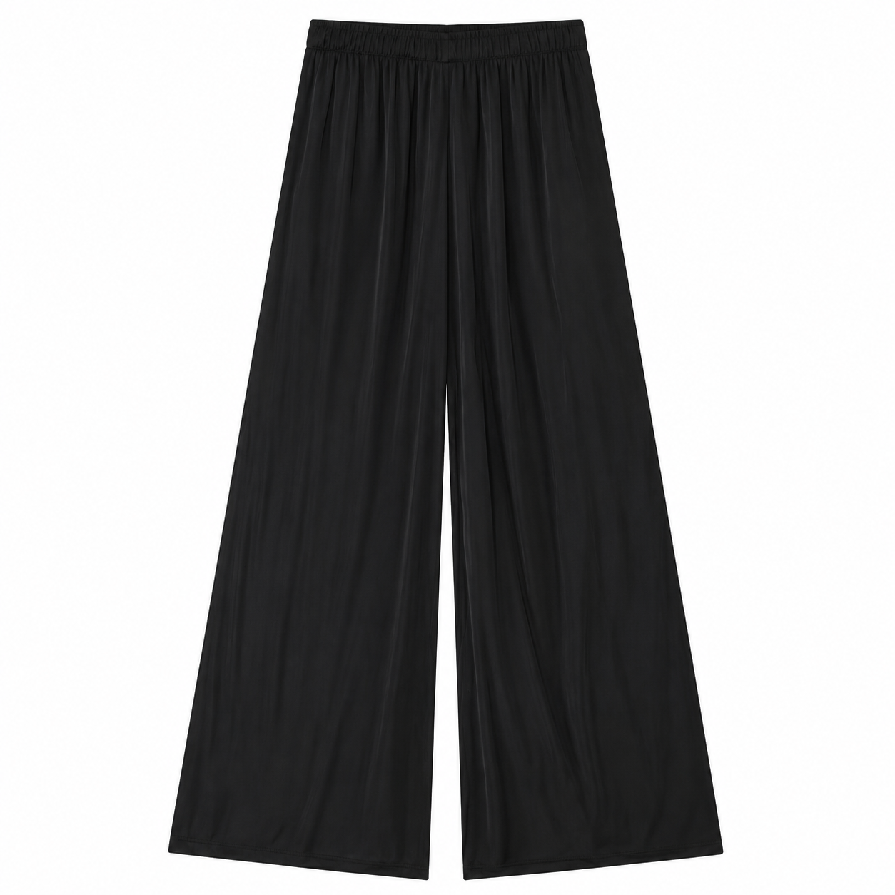 Elegante Damen Weite Hose – High Waist Plissierte Stoffhose