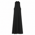 Rückenfreies Damen-Maxikleid – elegantes Plissee-Kleid mit Neckholder