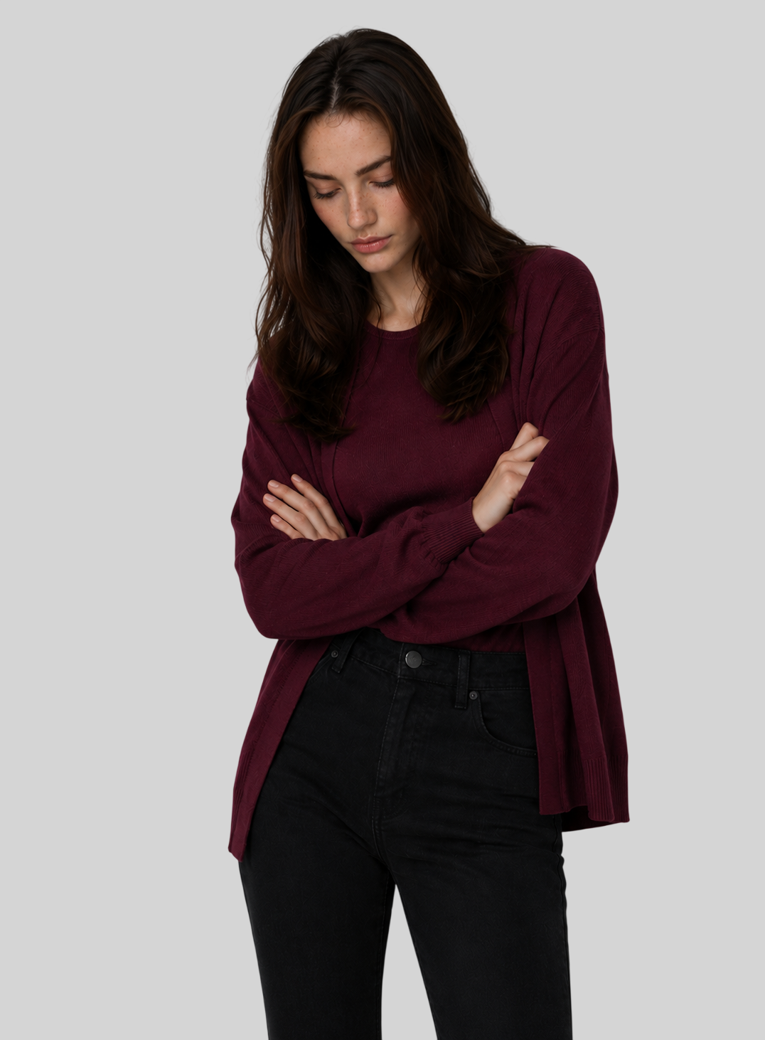 Damen Strick Cardigan – Figurbetont mit V-Ausschnitt