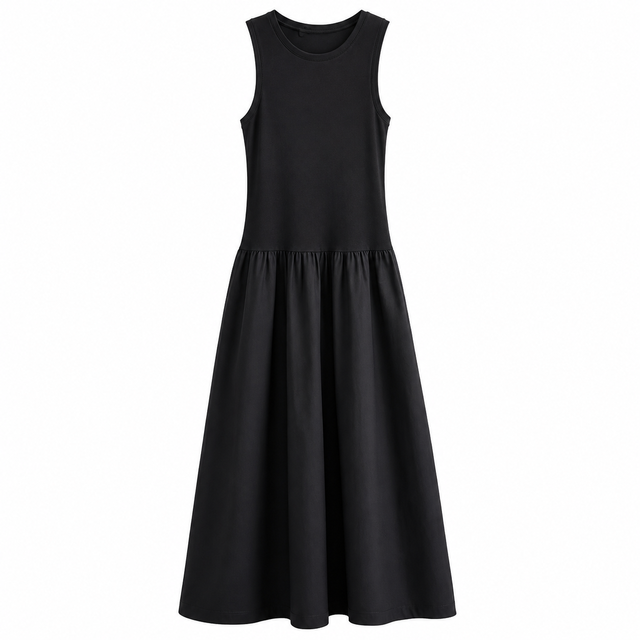 Damenkleid im Vintage-Look – langes Strickkleid mit Plissee-Design