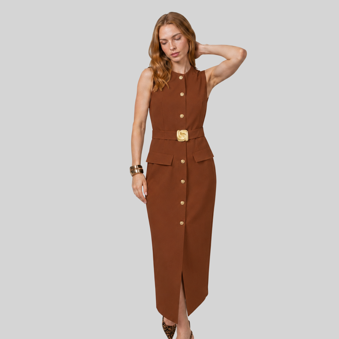 Elegantes Business Midi-Kleid – Zeitlos & Feminin
