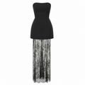 Exklusives Spitzen-Ensemble – Strapless Top mit High-Waist Rock