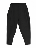 Damenhose Schwarz – Loose Fit Hose mit elastischem Bund im Casual Stil