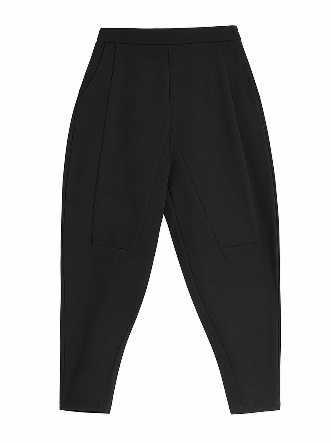Damenhose Schwarz – Loose Fit Hose mit elastischem Bund im Casual Stil