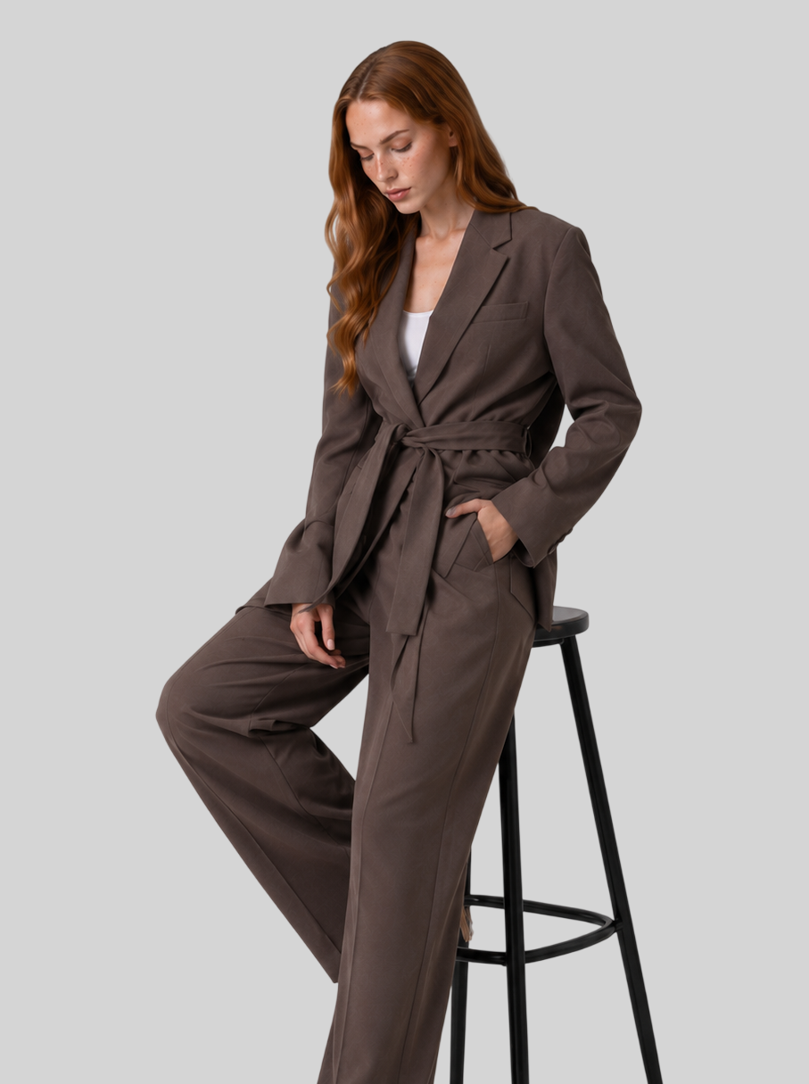 Elegantes Office-Set für Damen – Blazer mit Einzelknopf und passender Hose