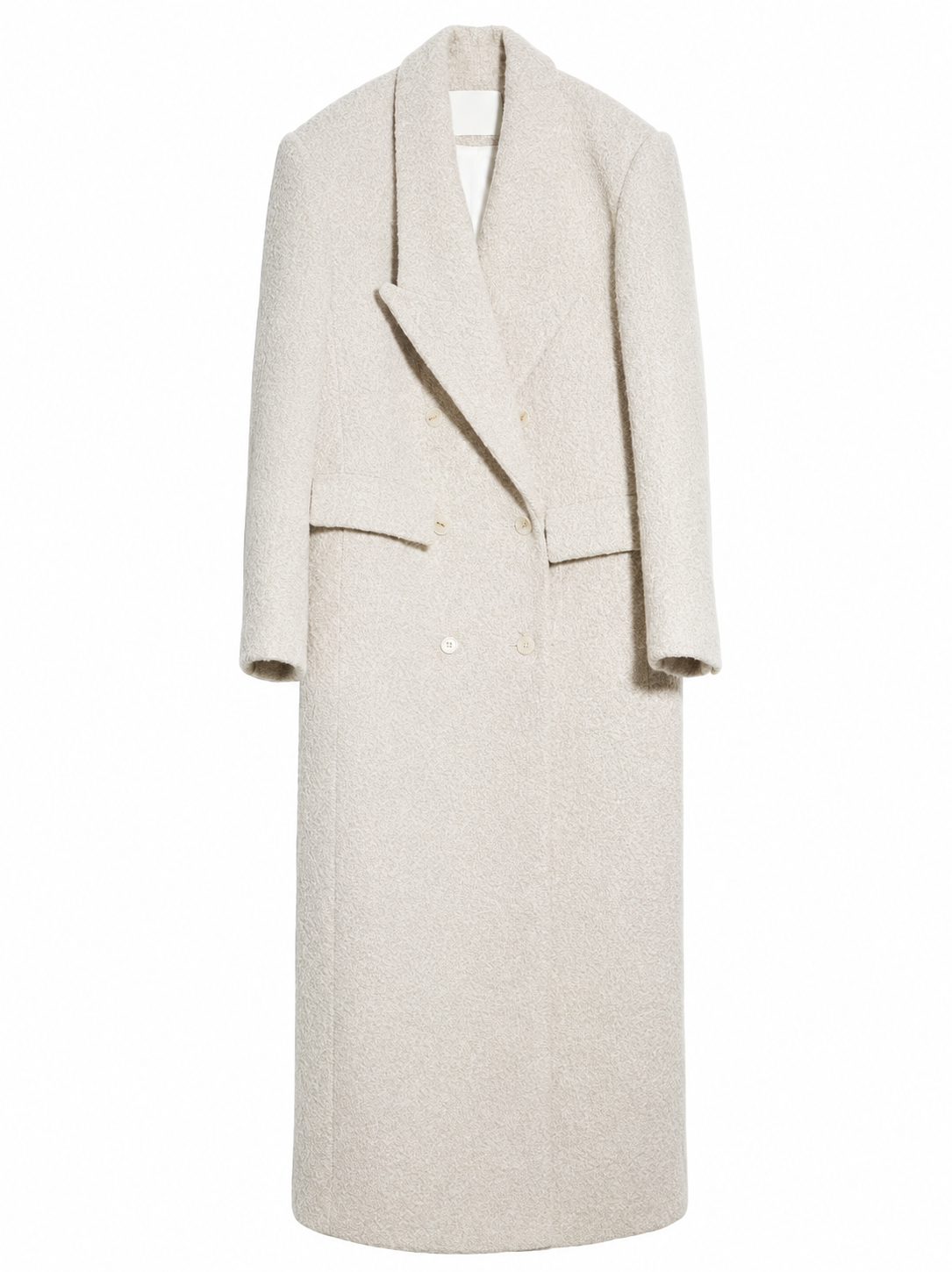 Luxuriöser Extra Langer Damen Wollmantel – Eleganter Wintermantel