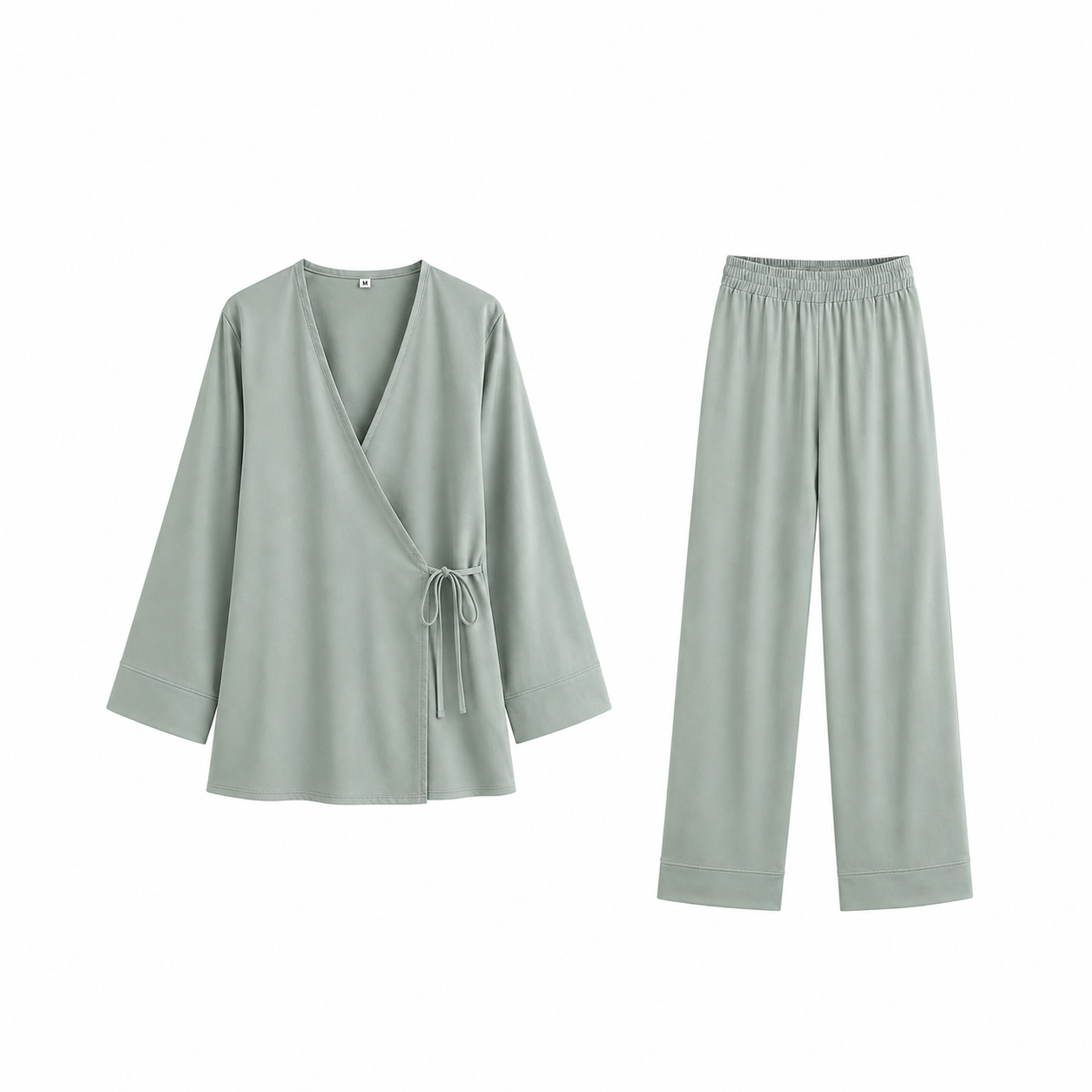 Elegantes Damen-Set im Kimono-Stil mit Bluse und weiter Hose