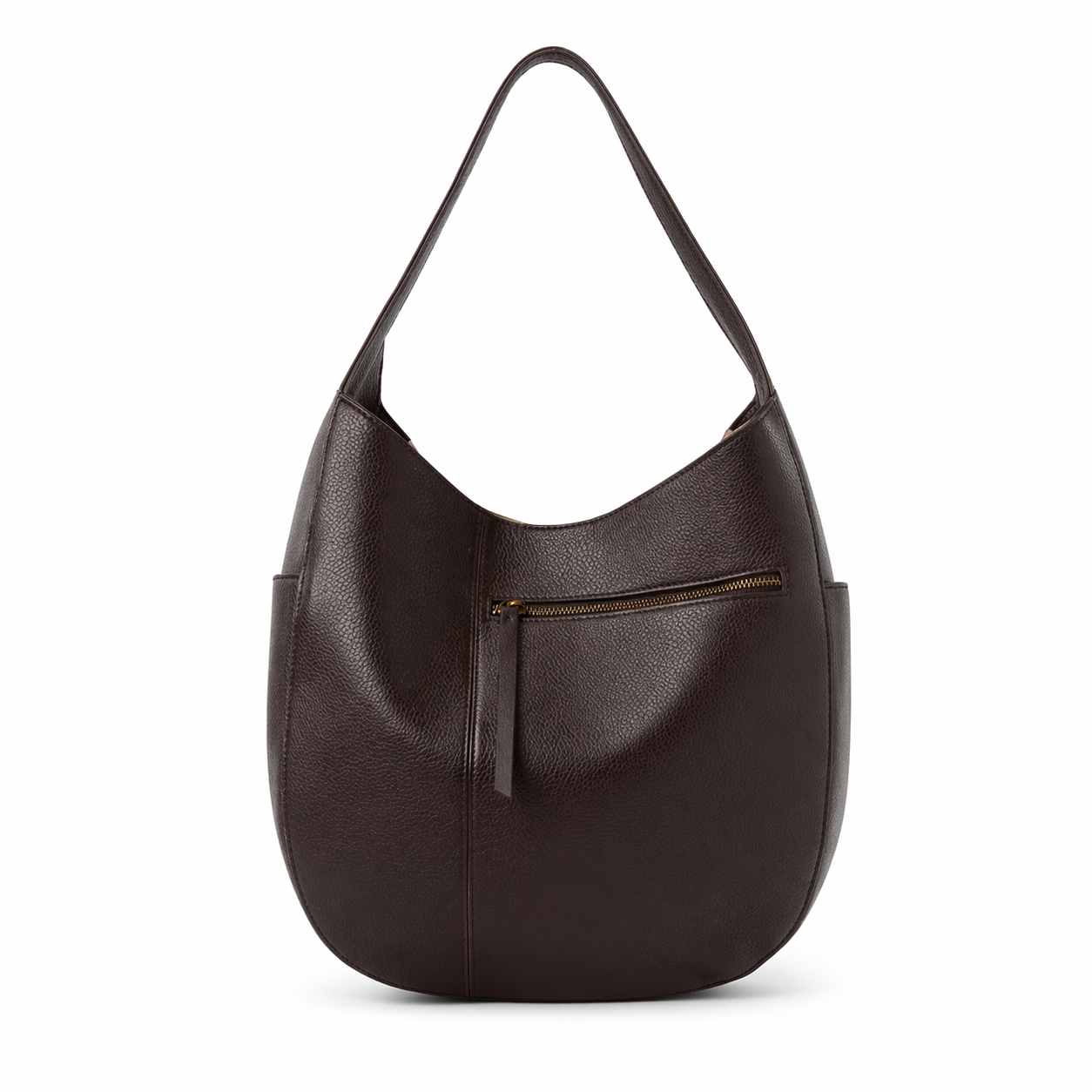 Damen Schultertasche aus Echtleder – Große Halbmond Tasche, Elegant & Geräumig – Perfekt für Alltag & Büro