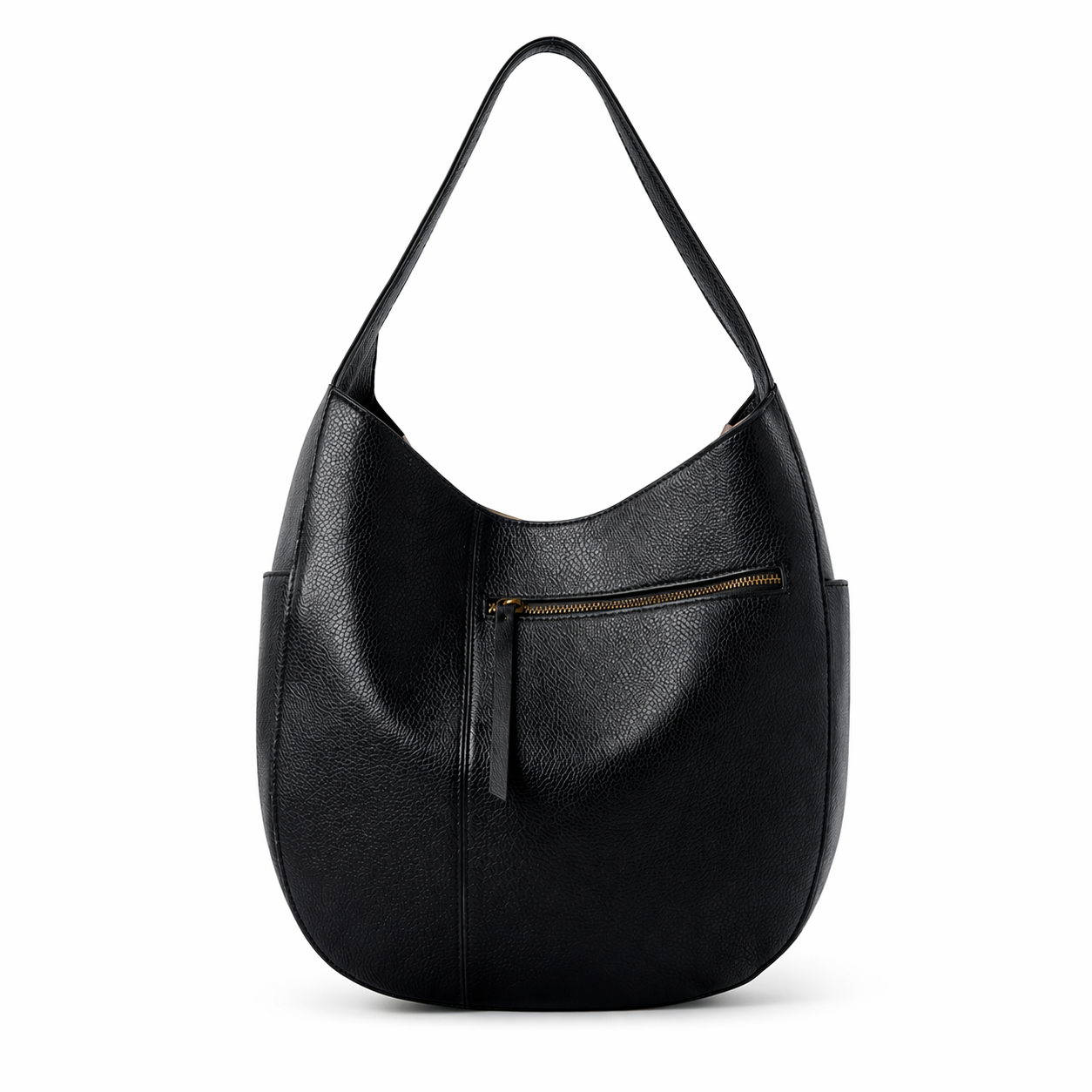 Damen Schultertasche aus Echtleder – Große Halbmond Tasche, Elegant & Geräumig – Perfekt für Alltag & Büro