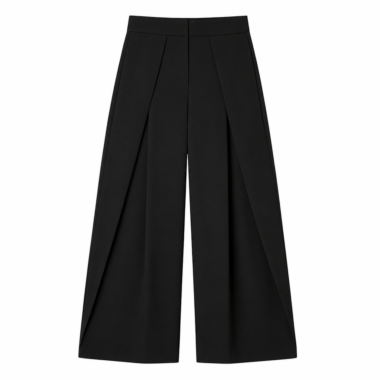 Weite Damenhose für Damen – High-Waist-Design mit Plissee-Details