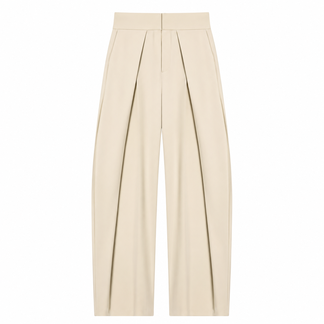 Weite Damenhose für Damen – High-Waist-Design mit Plissee-Details