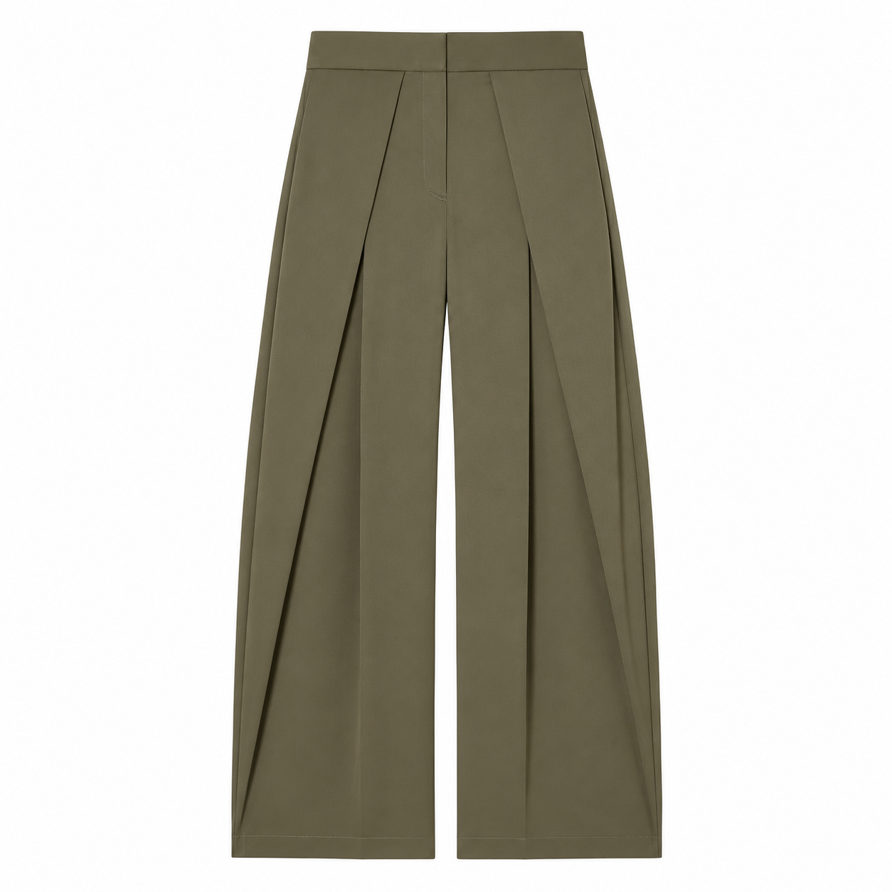 Weite Damenhose für Damen – High-Waist-Design mit Plissee-Details