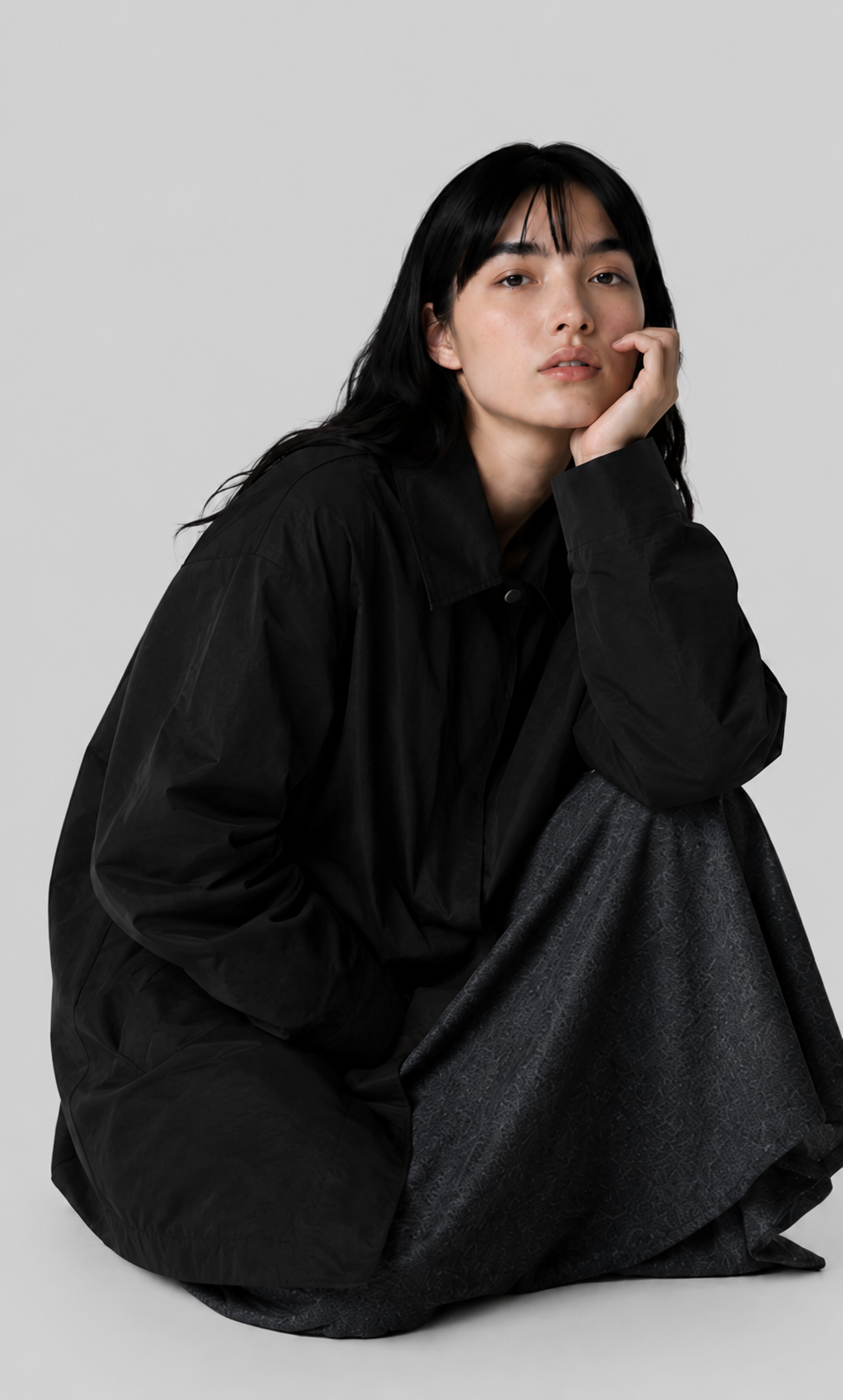 Damen Langer Windbreaker Mantel – Stylischer Trenchcoat mit Reißverschluss