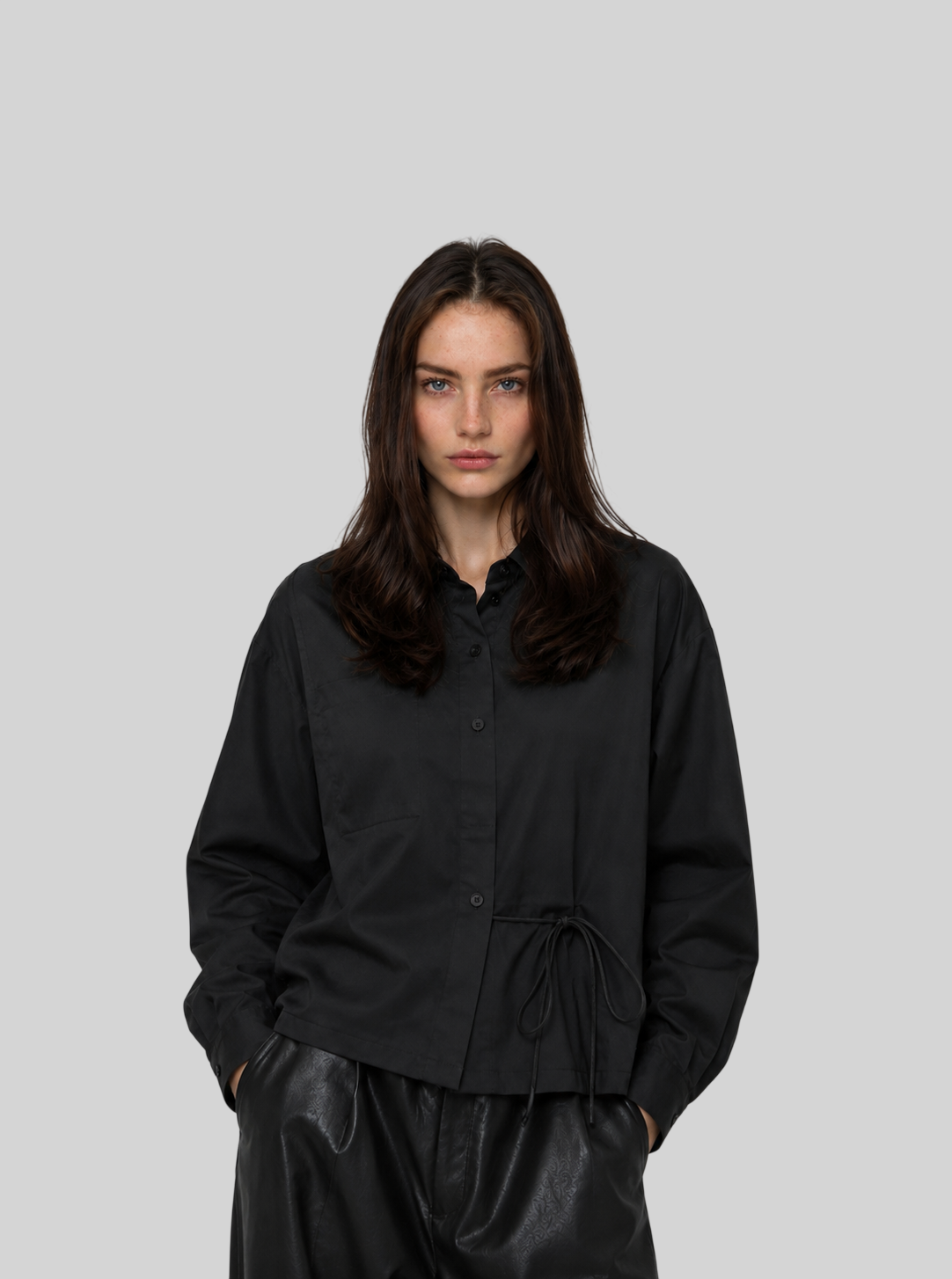 Moderne Damen Longbluse – Locker geschnittene Bluse mit Reverskragen