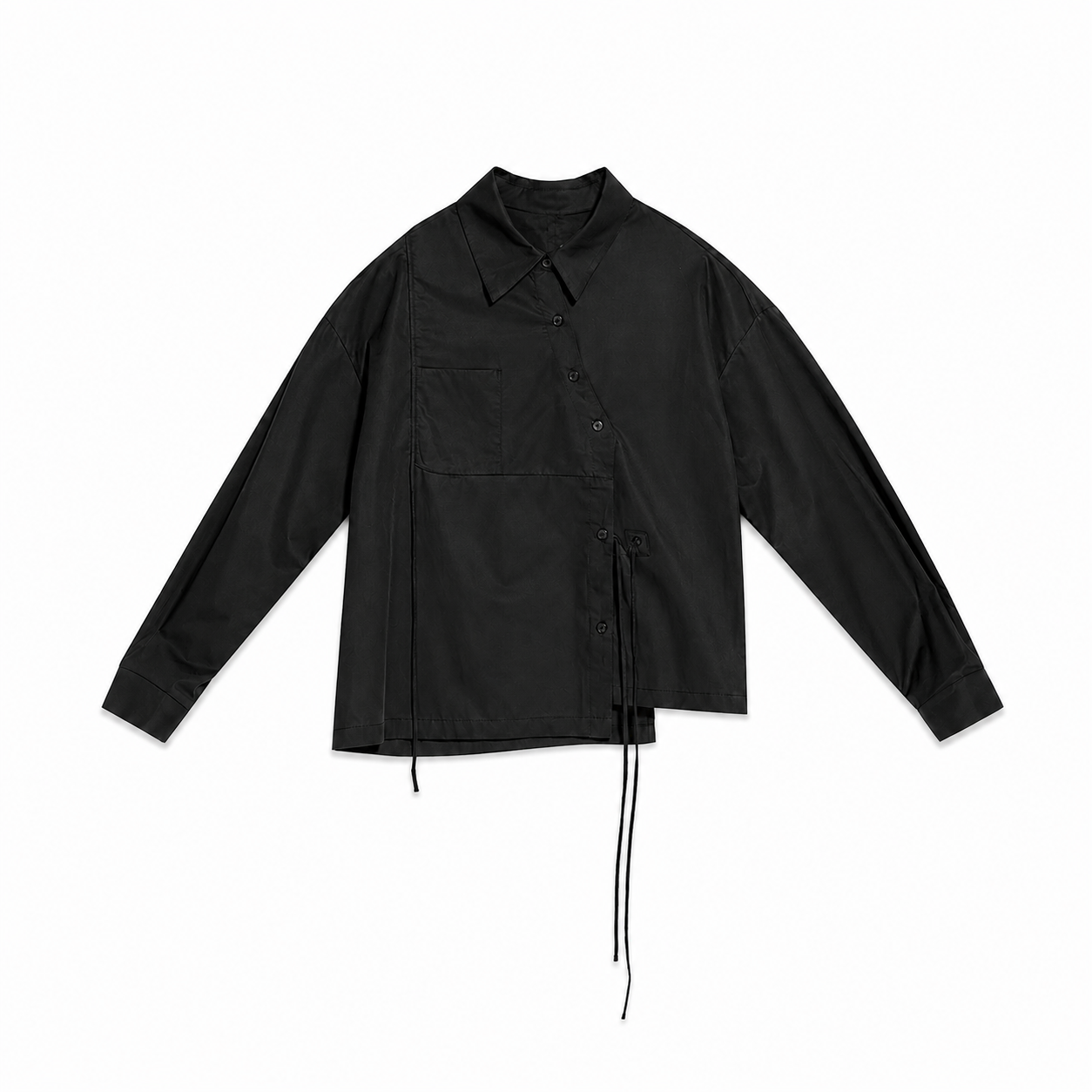 Moderne Damen Longbluse – Locker geschnittene Bluse mit Reverskragen