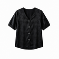 Leichtes Satin Top mit kurzen Ärmeln