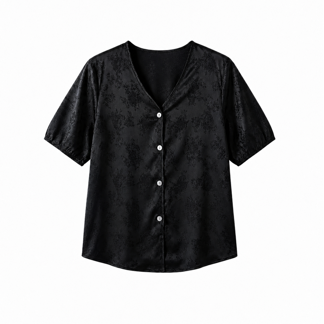 Leichtes Satin Top mit kurzen Ärmeln