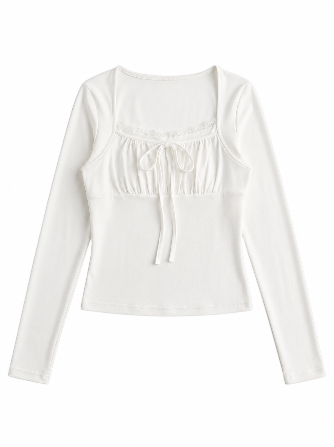 Elegantes Damen Crop-Top – Eckiger Ausschnitt & Slim Fit