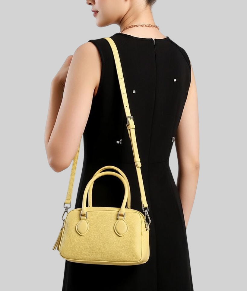 [15 % RABATT]  Damen Mini Schultertasche aus echtem Leder – Elegant, vielseitig & im modernen Boston-Design