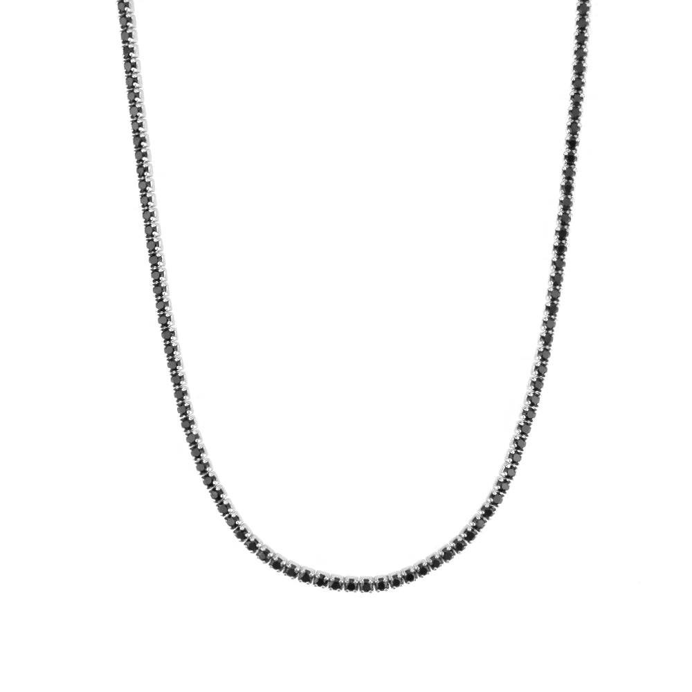 Elegante Damen Choker Halskette aus 925 Sterling Silber – Vergoldet oder Platinbeschichtet mit Zirkonia, Funkelnder Luxus Schmuck