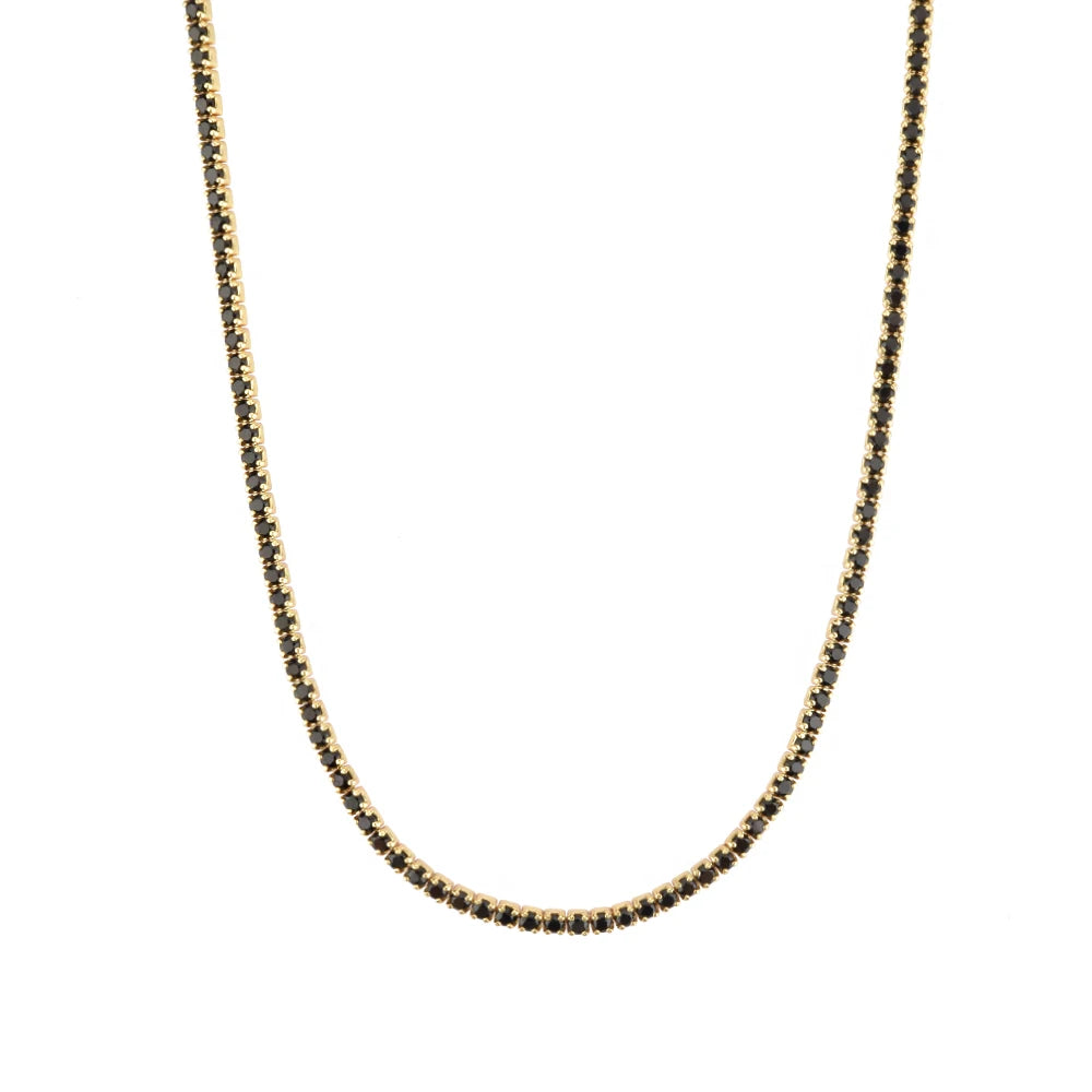 Elegante Damen Choker Halskette aus 925 Sterling Silber – Vergoldet oder Platinbeschichtet mit Zirkonia, Funkelnder Luxus Schmuck