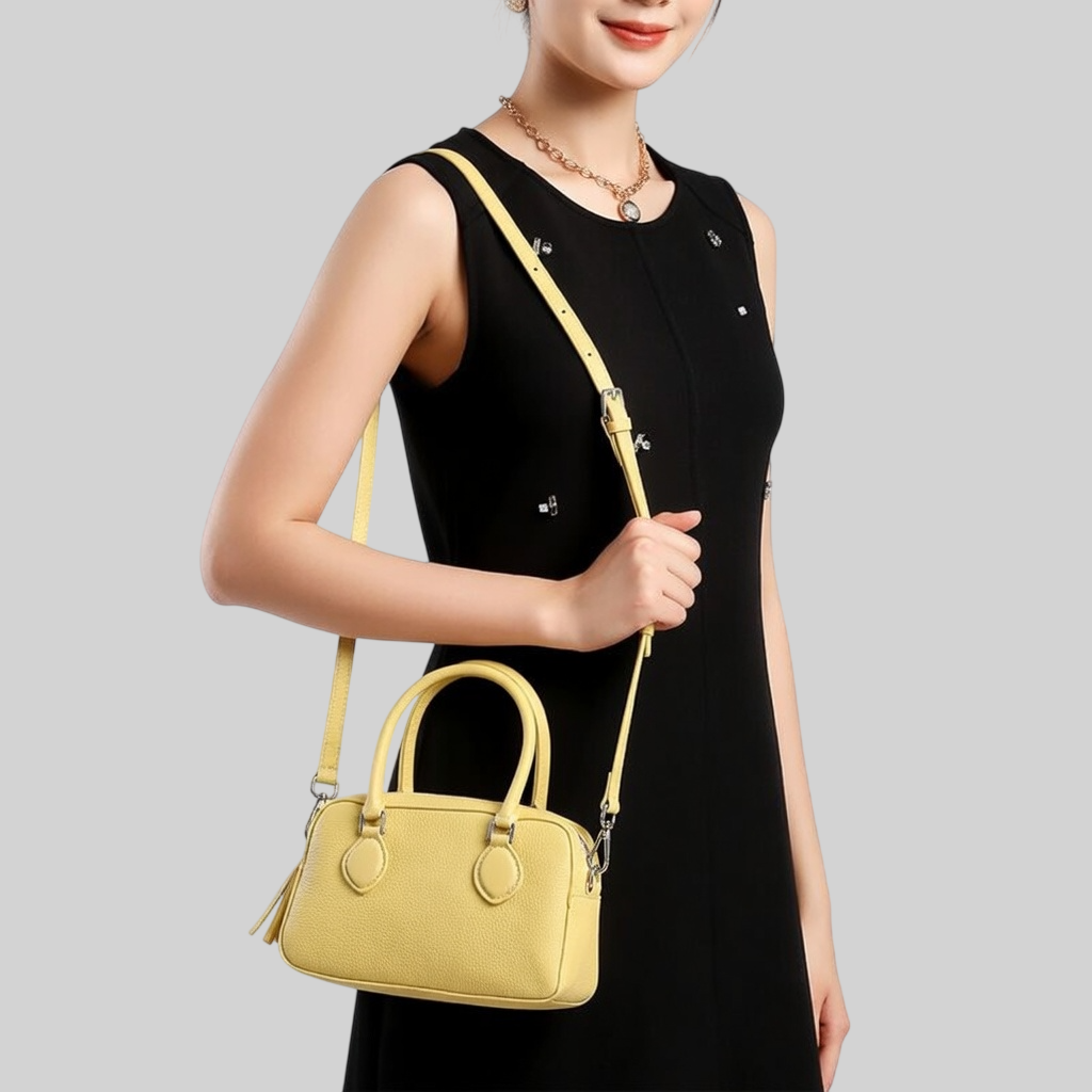 [15 % RABATT]  Damen Mini Schultertasche aus echtem Leder – Elegant, vielseitig & im modernen Boston-Design