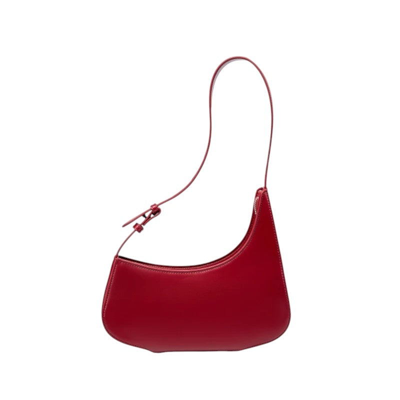 Damen Schultertasche aus echtem Leder – Minimalistisch, elegant & modernes Halbmond-Design