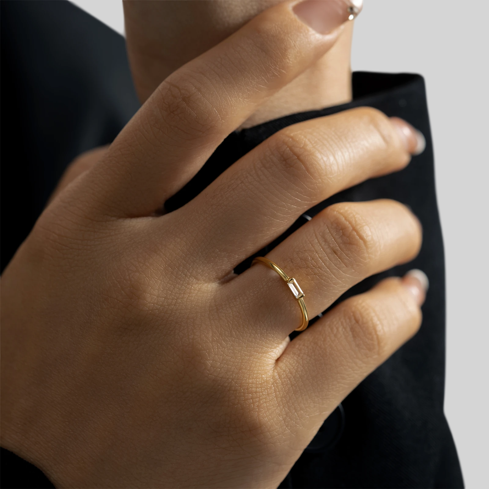 925 Sterling Silber Ring mit Klarer Zirkonia – Vergoldet oder Platinbeschichtet | Klassisch & Elegant