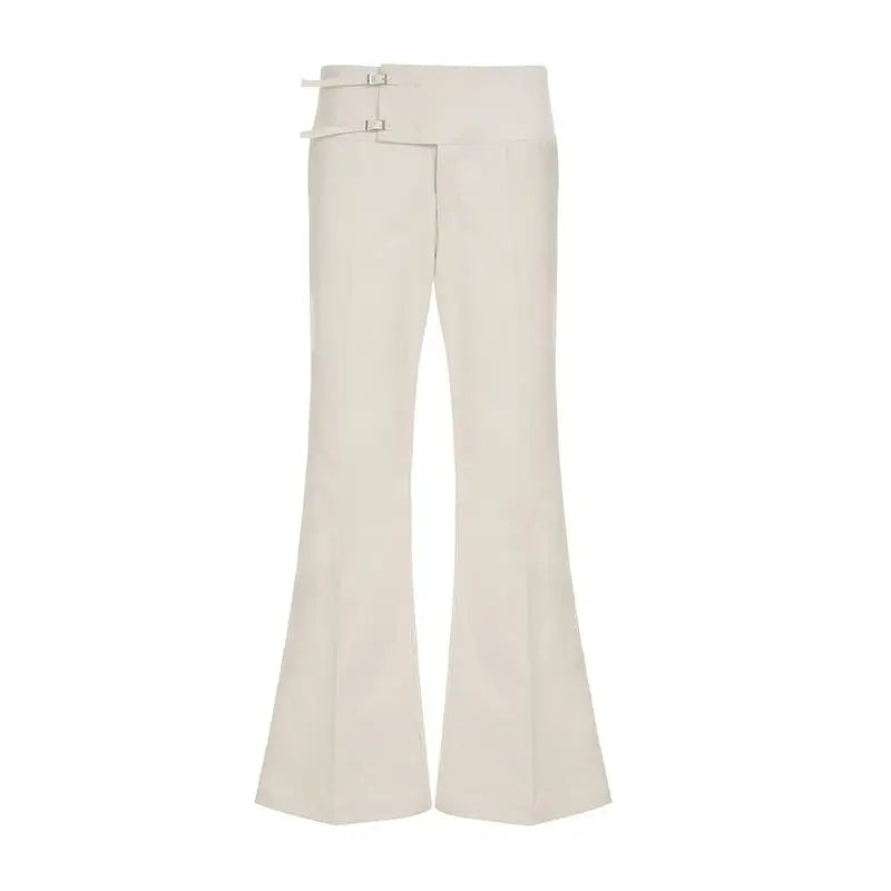 Trendige Damen Streetwear-Hose in Beige