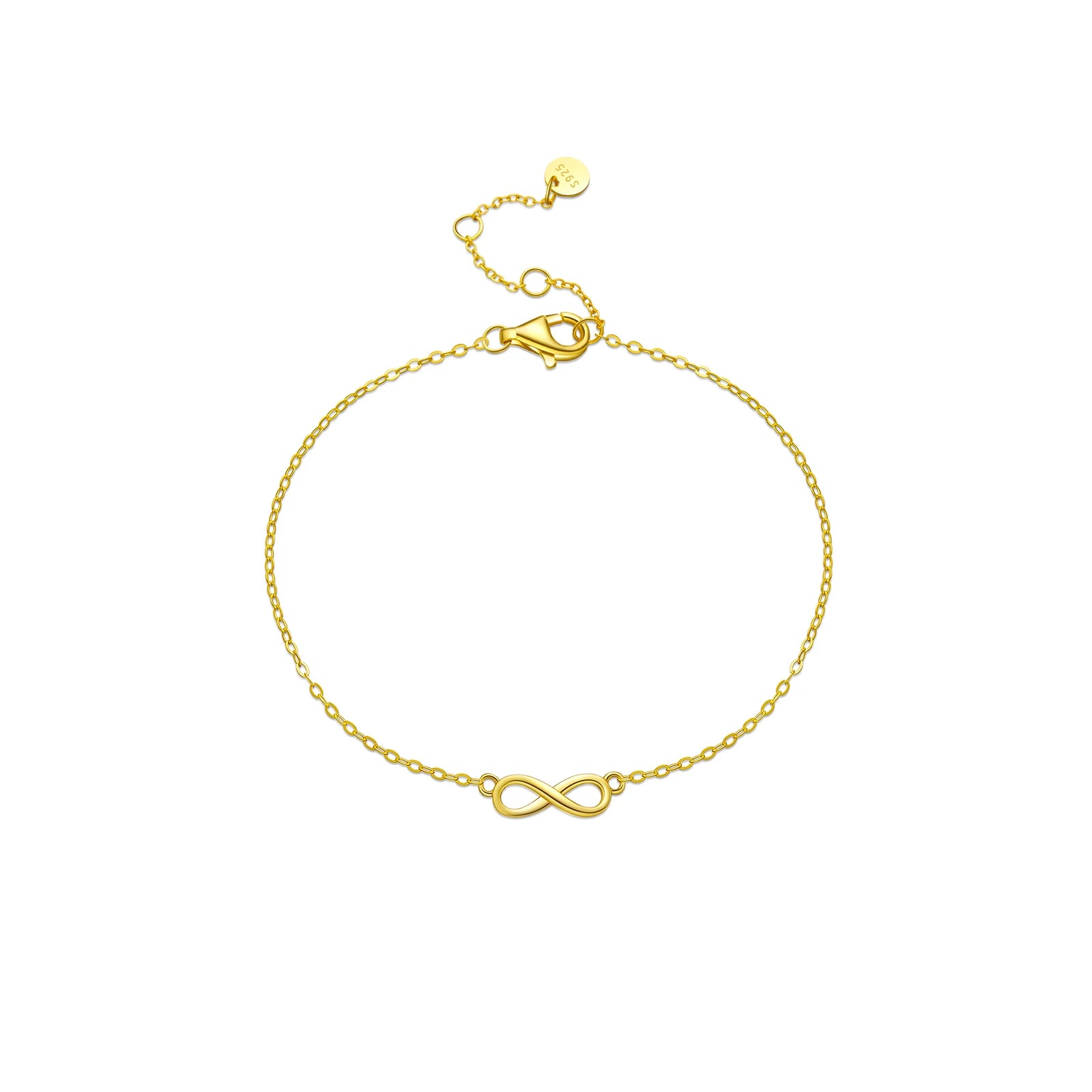 Damen Armband aus 925 Sterling Silber – Freundschaftskette vergoldet oder platinbeschichtet, elegant und minimalistisch