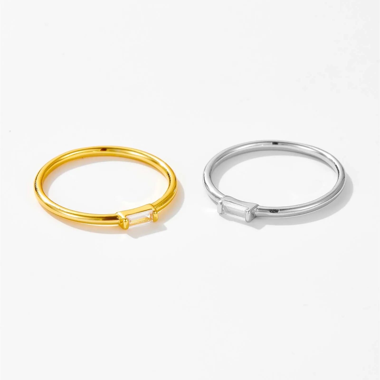 925 Sterling Silber Ring mit Klarer Zirkonia – Vergoldet oder Platinbeschichtet | Klassisch & Elegant