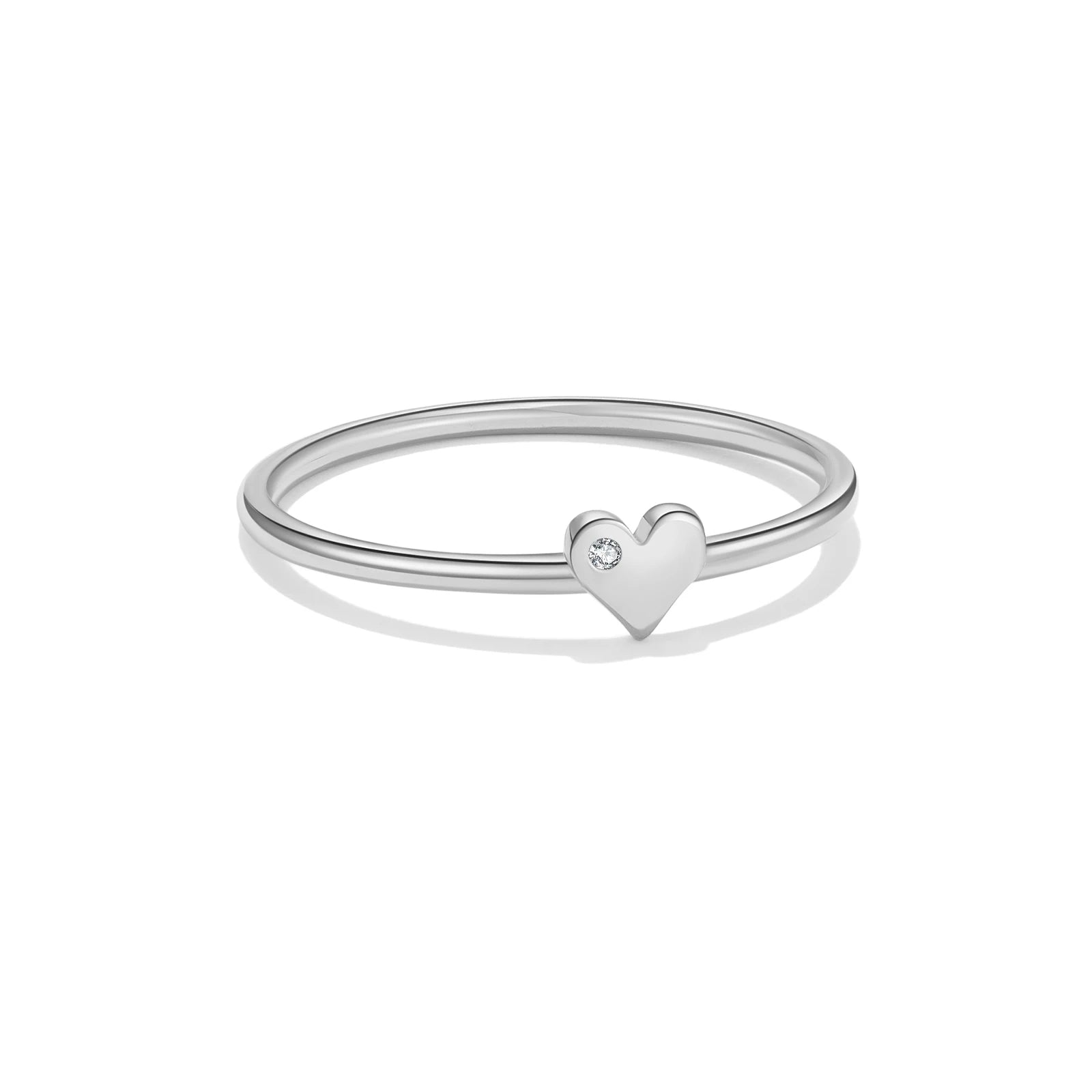 925 Silber Ring mit Herz Zirkonia – Vergoldet oder Platinbeschichtet | Zart & Feminin
