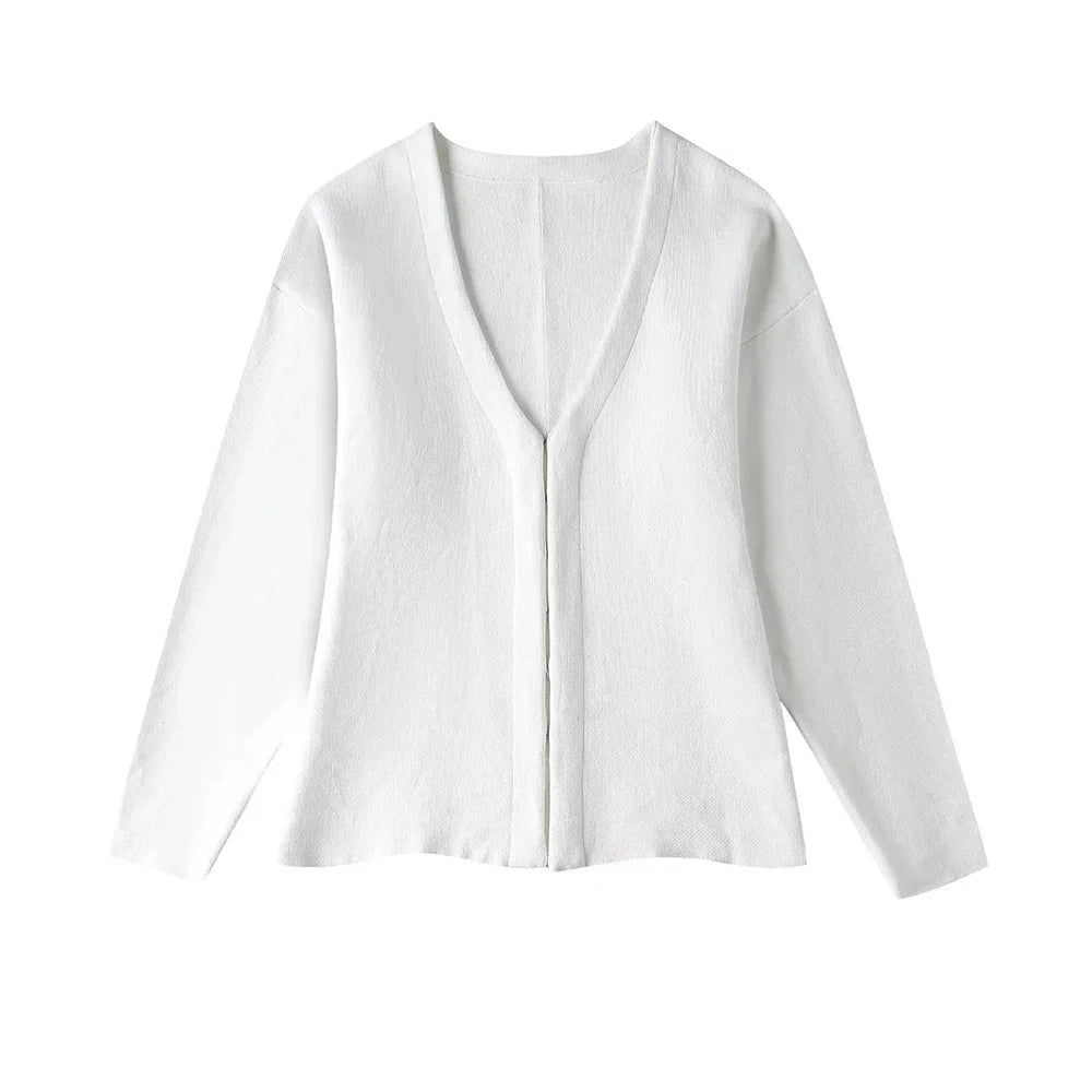 Damen Strick Cardigan – Figurbetont mit V-Ausschnitt