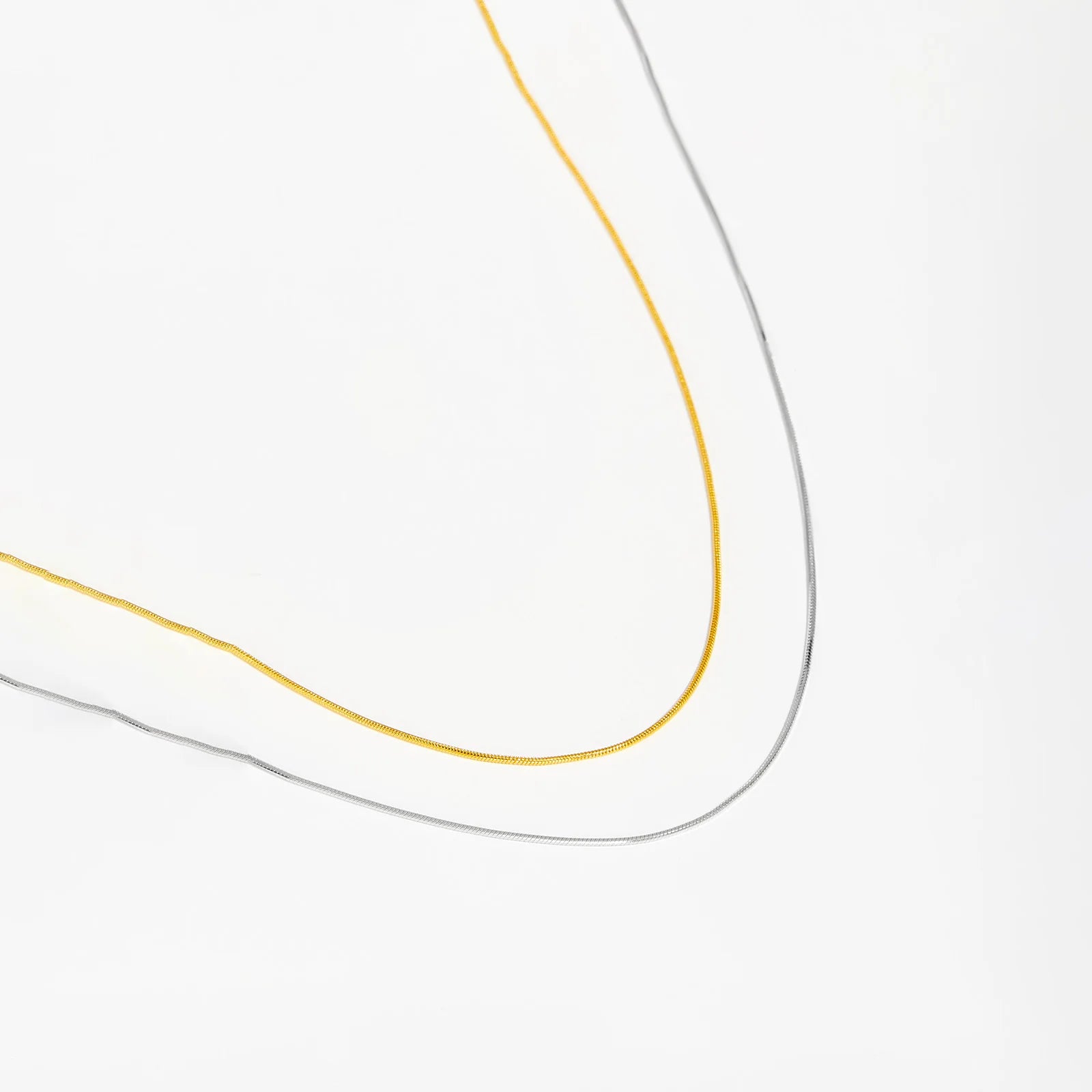 Luxuriöse 925 Sterling Silber Halskette mit Zirkonia – Damen Schlangenkette, 18K vergoldet oder platinbeschichtet