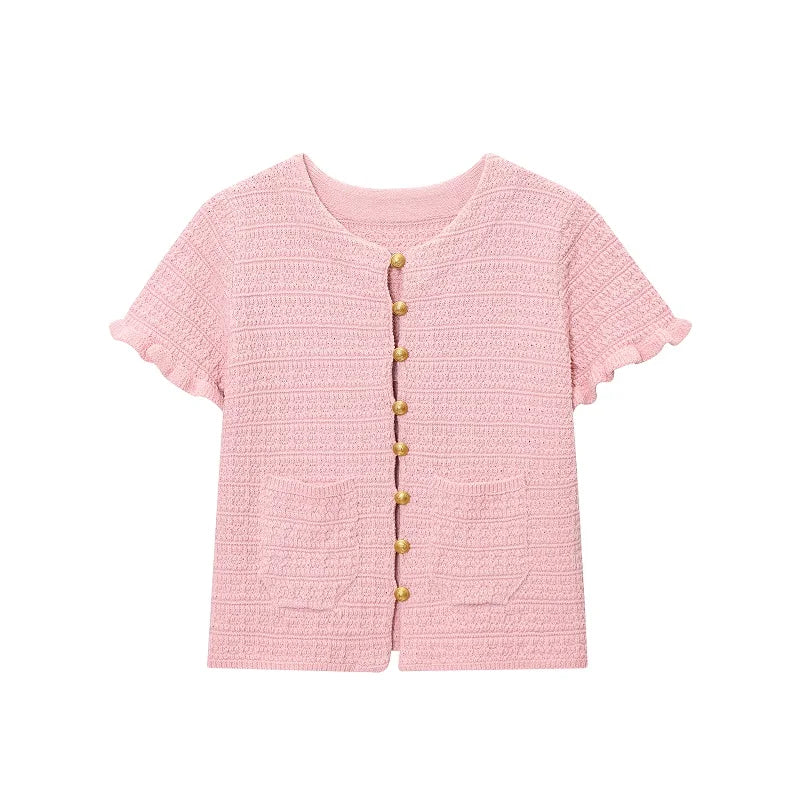 Kurzes Stricktop für Damen – Cardigan im modernen Casual-Look