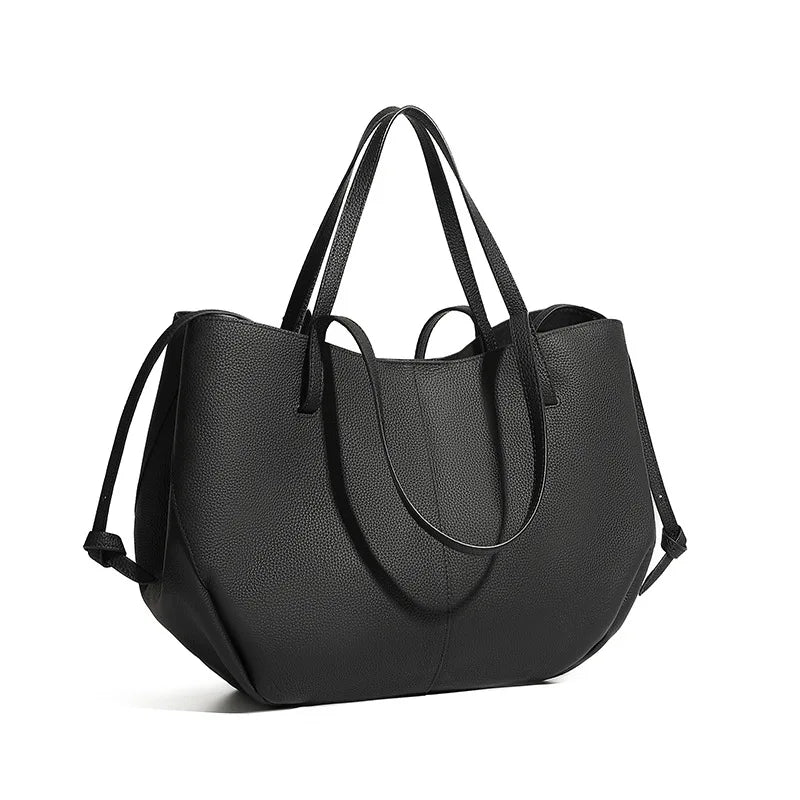 [15 % RABATT]  Damen Tote Tasche aus Echtleder – Groß, Minimalistisch & Vielseitig – Elegante Schultertasche für den Alltag