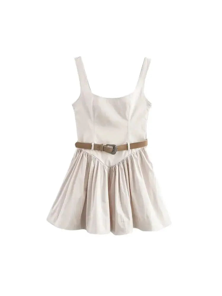 Figurbetontes Damen Minikleid mit Gürtel