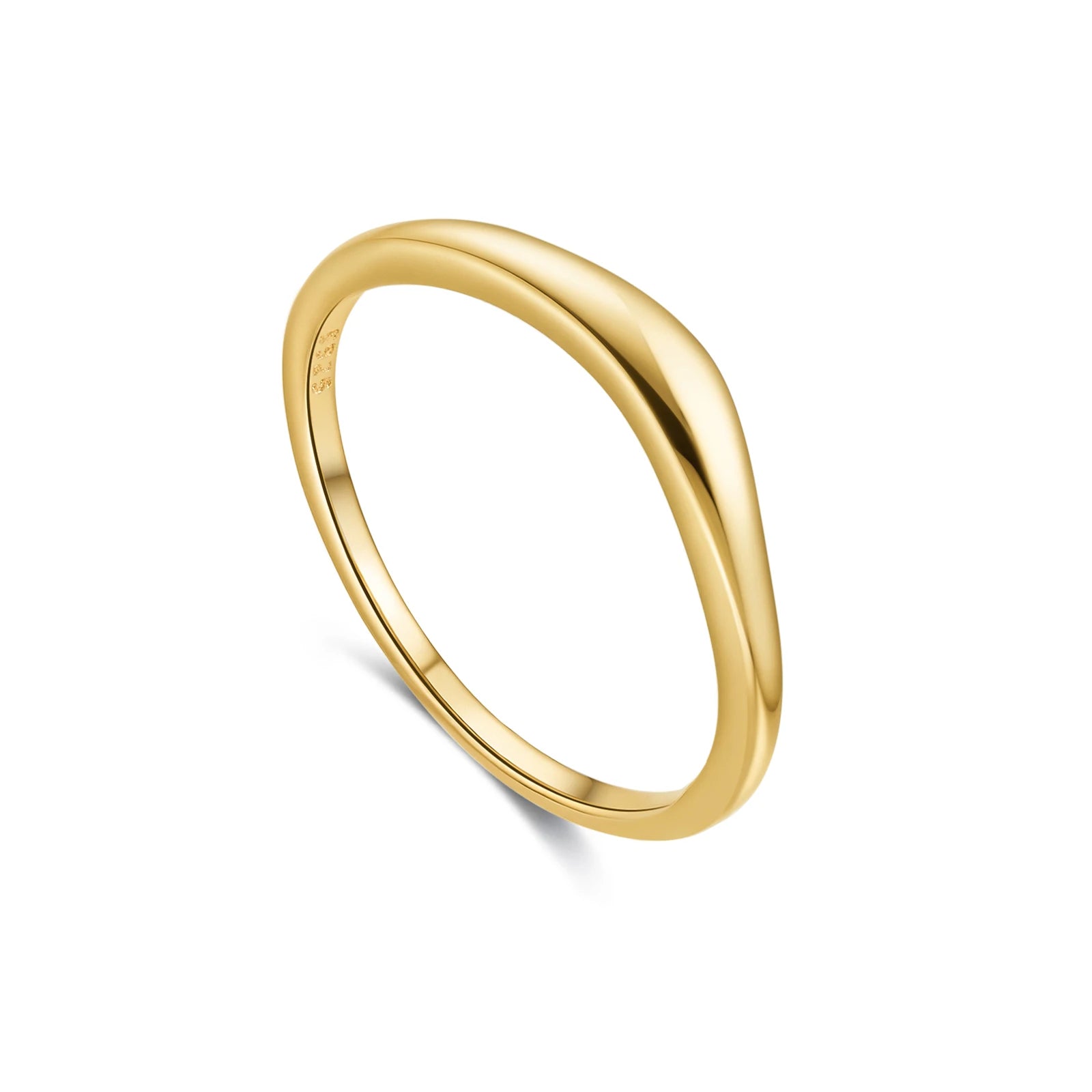 Minimalistischer 925 Sterling Silber Ring – Vergoldet oder Platinbeschichtet | Schlicht & Zeitlos