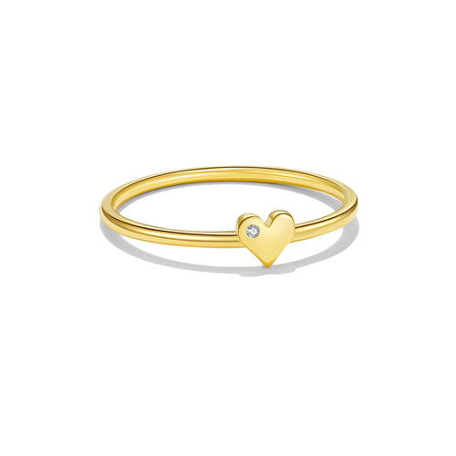 925 Silber Ring mit Herz Zirkonia – Vergoldet oder Platinbeschichtet | Zart & Feminin