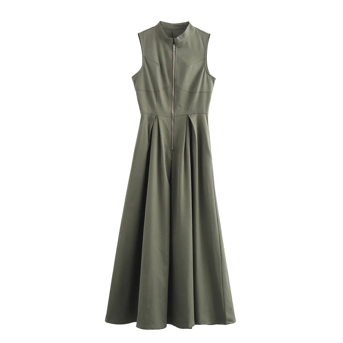 Elegantes Damen Maxikleid – Ärmellos, mit Drapierung, die die Figur formt und die Silhouette betont