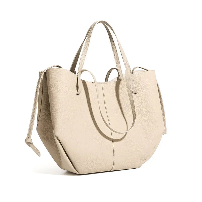 [15 % RABATT]  Damen Tote Tasche aus Echtleder – Groß, Minimalistisch & Vielseitig – Elegante Schultertasche für den Alltag