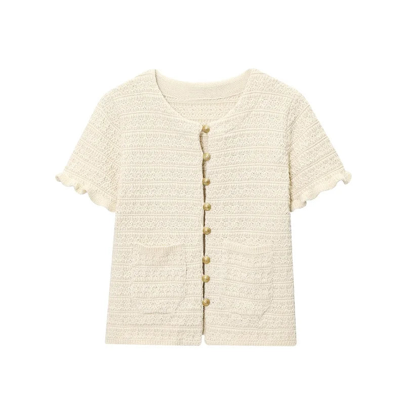Kurzes Stricktop für Damen – Cardigan im modernen Casual-Look